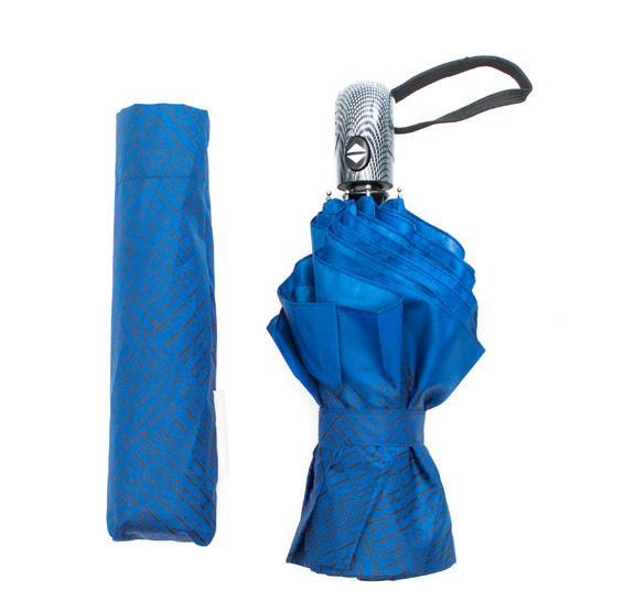FERRÈ Ombrello Pieghevole Automatischer Öffnungs-/Schließknopf, inklusive Etui Blau - Regenschirme
