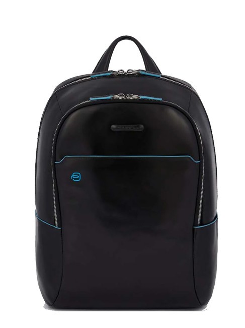 PIQUADRO Rucksack Linie BLUE SQUARE, aus Leder Schwarz - PC-Rucksäcke