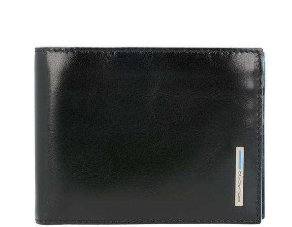 PIQUADRO Geldbörse BLUE SQUARE, aus Leder, mit RFID Schwarz - Brieftaschen Herren