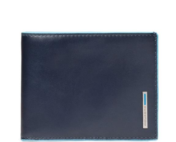 PIQUADRO Geldbörse BLUE SQUARE, aus Leder, mit RFID Blau - Brieftaschen Herren