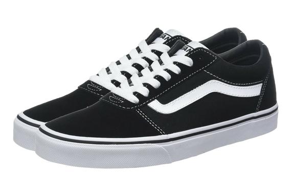 VANS Sneakers Basse WARD, aus Wildleder und Canvas SCHWARZ-WEISS - Damenschuhe
