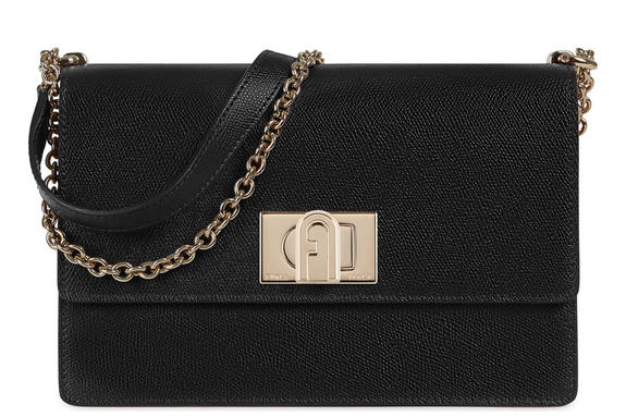 FURLA 1927 Small Umhängetasche aus Leder Schwarz - Damentaschen