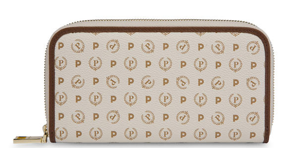 POLLINI HERITAGE CLASSIC Brieftasche mit Reißverschluss elfenbein / braun - Brieftaschen Damen