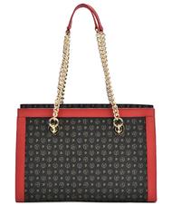 POLLINI Heritage Classic Satchel Handtasche oder Umh&auml;ngetasche schwarzer Lack - Damentaschen - 1