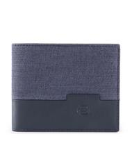 PIQUADRO  TIROS Geldb&ouml;rse aus recyceltem Stoff, mit M&uuml;nzfach Blau - Brieftaschen Herren - 1