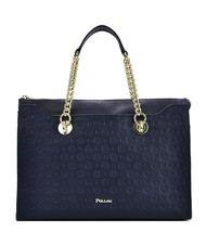 POLLINI Heritage Embossed Umh&auml;ngetasche, mit Schulterriemen Blau - Damentaschen - 1
