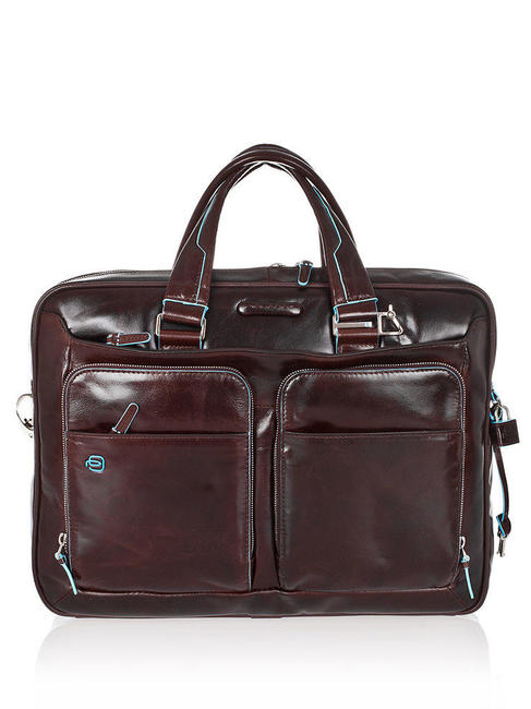 PIQUADRO Ordner BLUE SQUARE, aus Leder, 14 "PC-Halter MAHAGONI - Arbeitstaschen