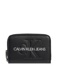 CALVIN KLEIN  Portemonnaie mit umlaufendem Logo-Print - Brieftaschen Damen