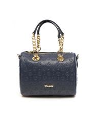 POLLINI  Mini-Tasche mit HERITAGE-PR&Auml;GUNG und Schulterriemen Blau - Damentaschen - 1