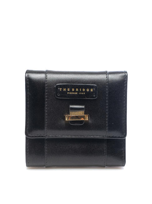 THE BRIDGE VIGNA  Ledergeldbörse Schwarzes Gold - Brieftaschen Damen
