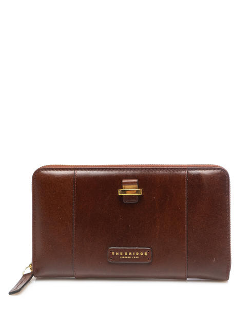 THE BRIDGE VIGNA  Geldbörse aus Leder mit Reißverschluss BRAUN - Brieftaschen Damen