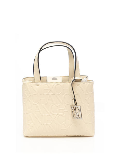 ARMANI EXCHANGE LOGO EMBOSSED Handtasche, mit Schultergurt Weiß - Damentaschen