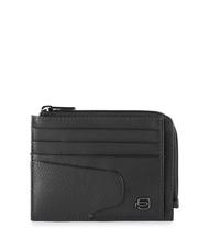 PIQUADRO AKRON Ledergeldbörse mit Reißverschluss - Brieftaschen Herren