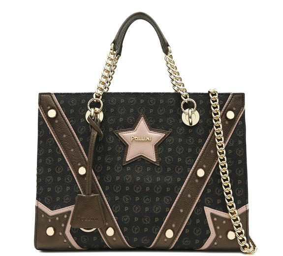 Western Heritage Handtasche, mit Schultergurt schwarzer Lack - Damentaschen