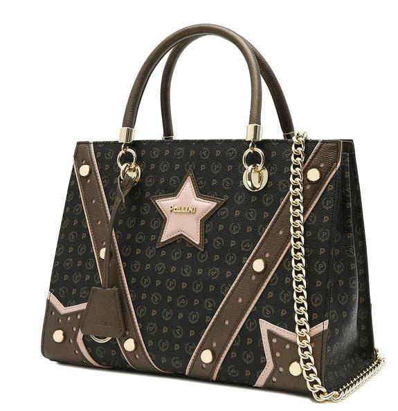 Western Heritage Handtasche, mit Schultergurt schwarzer Lack - Damentaschen