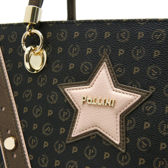 Western Heritage Handtasche, mit Schultergurt schwarzer Lack - Damentaschen