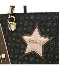 POLLINI Western Heritage Handtasche, mit Schultergurt schwarzer Lack - Damentaschen - 5
