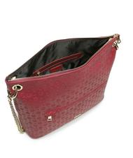 POLLINI Embossed Heritage Umh&auml;ngetasche, mit Schultergurt und Schl&uuml;sselring Burgund - Damentaschen - 5