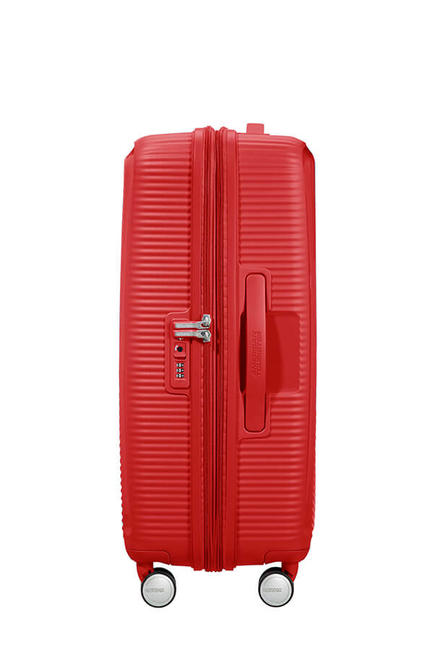 SOUNDBOX SPINNER Mittlerer Trolley, erweiterbar Korallrot - Harte Trolleys