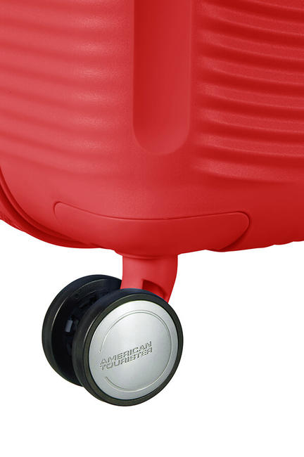 SOUNDBOX SPINNER Mittlerer Trolley, erweiterbar Korallrot - Harte Trolleys