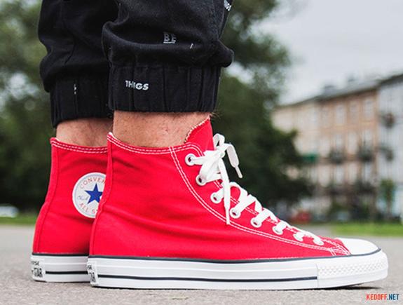 All Star High Top CHUCK TAYLOR, auf Leinwand ROT - Schuhe Unisex