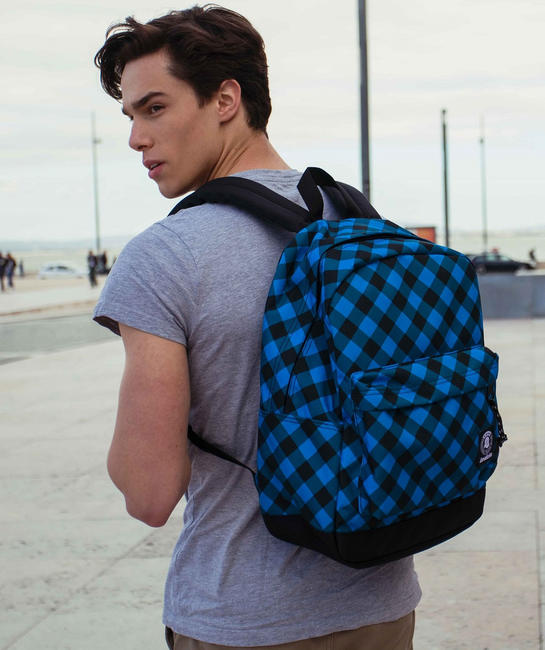 Rucksack CARLSON Fantasy, 13 "PC-Halter Blaues Plaid - Rucks&auml;cke f&uuml;r Schule &amp; Freizeit