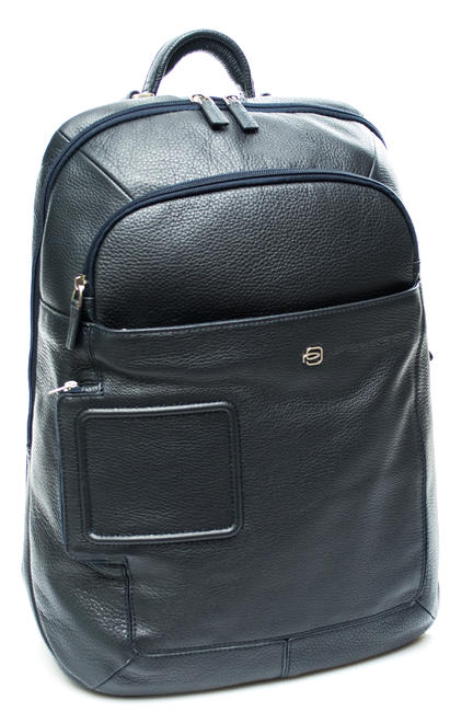VIBE OUT Lederrucksack, 15,6 "PC-Halterung Blau - PC-Rucksäcke