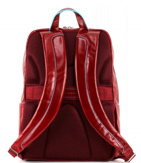 Rucksack Linie BLUE SQUARE, aus Leder ROT - PC-Rucksäcke
