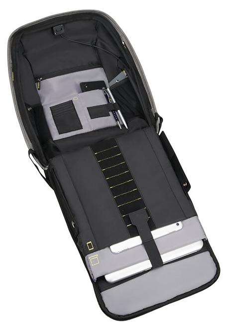 SECURIPAK  Rucksack mit Diebstahlsicherung, 15,6" PC-Halterung grau - PC-Rucksäcke