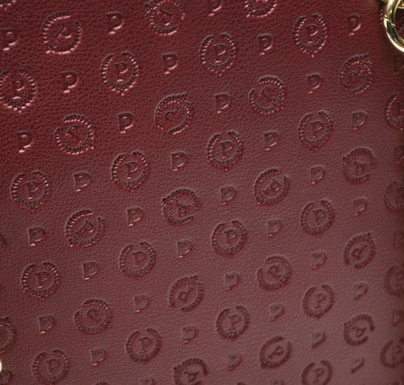 Heritage Embossed Handtasche, mit Schulterriemen Burgund - Damentaschen