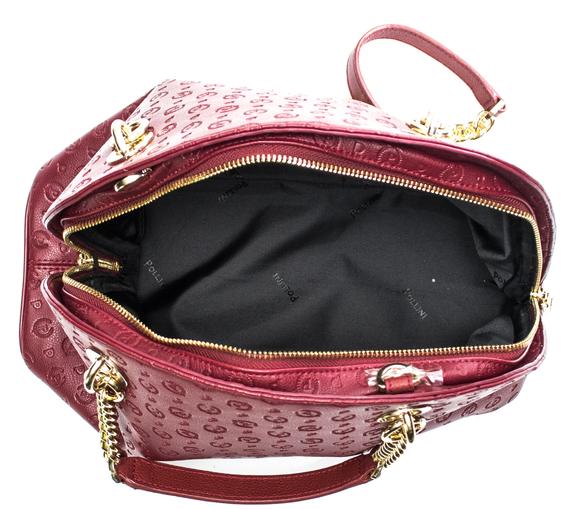 Heritage Embossed Handtasche, mit Schulterriemen Burgund - Damentaschen