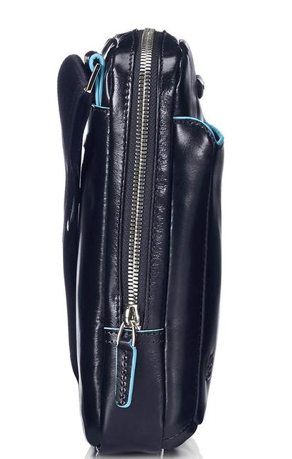 Bürste BLUE SQUARE, Tablet-Halter, aus Leder Blau - Umhängetaschen Herren