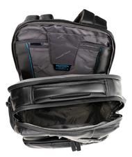PIQUADRO Rucksack URBAN FAST-CHECK, 15,6-Zoll-PC-Halterung, aus Leder - PC-Rucksäcke