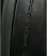 PIQUADRO Rucksack URBAN FAST-CHECK, 15,6-Zoll-PC-Halterung, aus Leder Schwarz - PC-Rucksäcke - 4