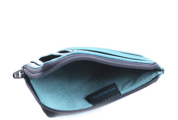 BLUE SQUARE Ledergeldbörse mit RFID Blau - Brieftaschen Herren