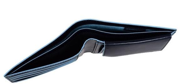 Geldbörse BLUE SQUARE, aus Leder, mit RFID Blau - Brieftaschen Herren