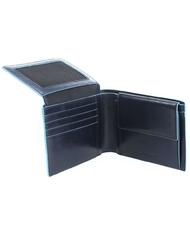 PIQUADRO Geldbörse BLAUES QUADRAT, aus Leder, mit Überschlag Blau - Brieftaschen Herren - 3