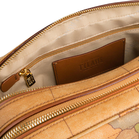 New Basic Umhängetasche, Geo Classic-Print NATÜRLICH - Damentaschen