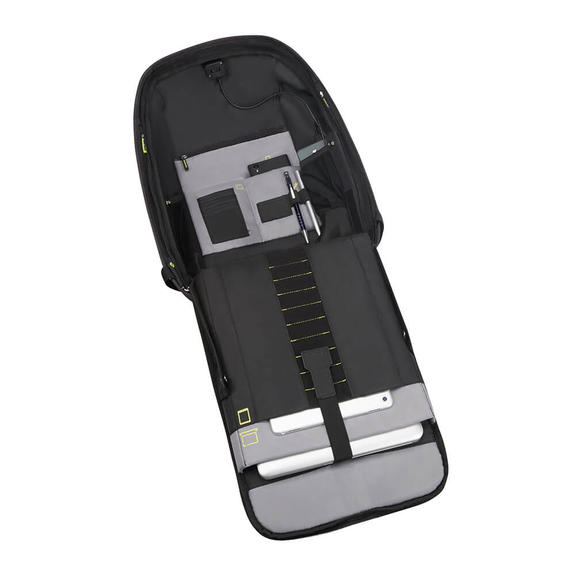 SECURIPAK  Rucksack mit Diebstahlsicherung, 15,6" PC-Halterung SCHWARZER STAHL - PC-Rucksäcke