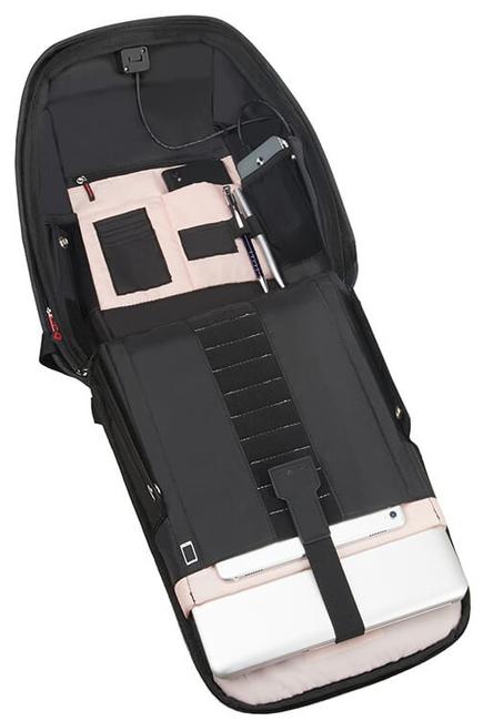 Zaino SECURIPAK, mit Diebstahlsicherung, 14" PC-Halterung SCHWARZER STAHL - PC-Rucks&auml;cke