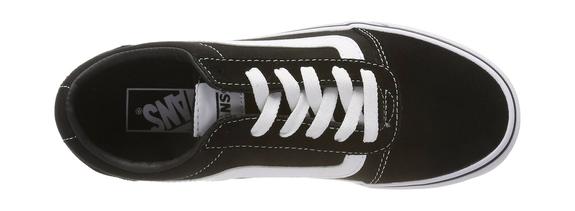 Sneakers Basse WARD, aus Wildleder und Canvas SCHWARZ-WEISS - Damenschuhe