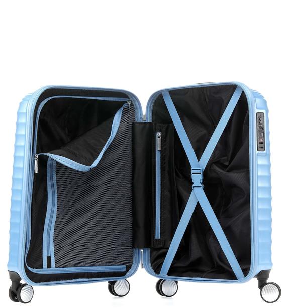 Trolley JETGLAM, Handgep&auml;ck METALLISCHES PULVER BLAU - Handgep&auml;ck