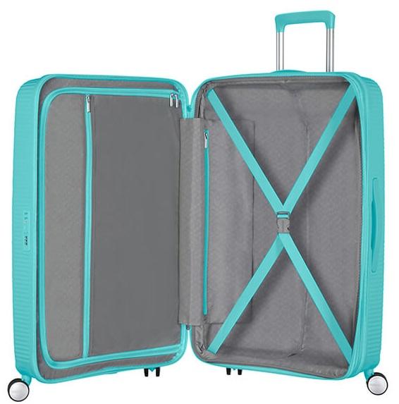 SOUNDBOX SPINNER Mittlerer Trolley, erweiterbar POOLSIDE BLAU - Harte Trolleys