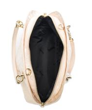 POLLINI Embossed Heritage Vernice Kuppeltasche von Hand, mit Schultergurt Nackt - Damentaschen - 5