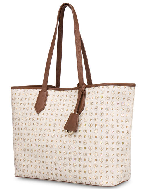 Heritage Classic Schulter-Shopper elfenbein / braun - Damentaschen