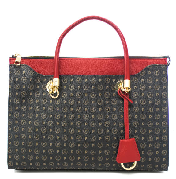 Heritage Classic Handshopper, mit Schulterriemen schwarzer Lack - Damentaschen