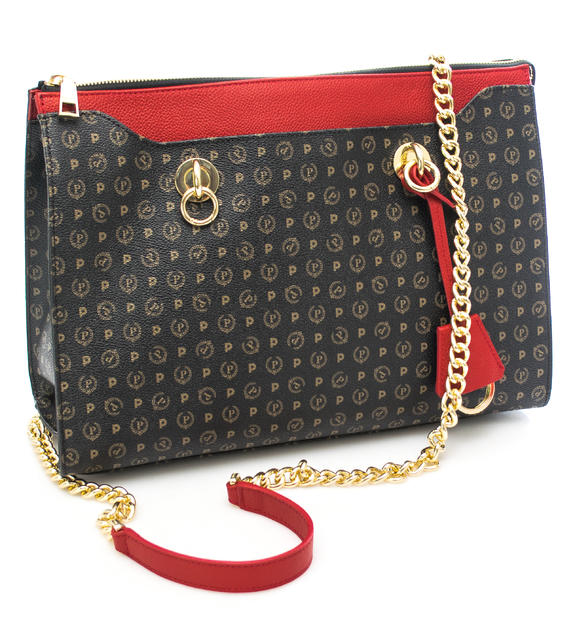 Heritage Classic Handshopper, mit Schulterriemen schwarzer Lack - Damentaschen
