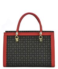 POLLINI Heritage Classic Satchel Handtasche oder Umh&auml;ngetasche schwarzer Lack - Damentaschen - 2