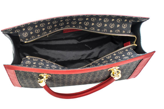 Heritage Classic Satchel Handtasche oder Umh&auml;ngetasche schwarzer Lack - Damentaschen