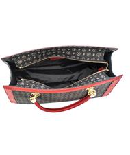 POLLINI Heritage Classic Satchel Handtasche oder Umh&auml;ngetasche schwarzer Lack - Damentaschen - 5